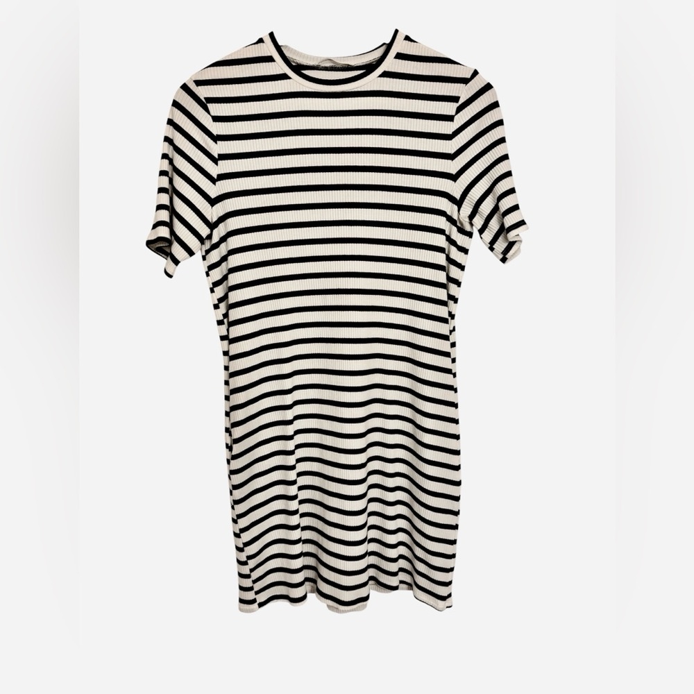 Reformation Jeans Striped Crewneck Tee Dress